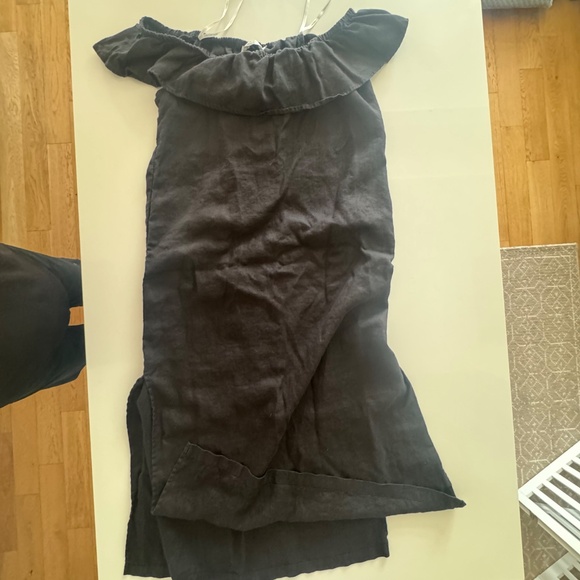 Simons Off The Should Ruffle Linen Maxi Dress - Picture 2 of 5